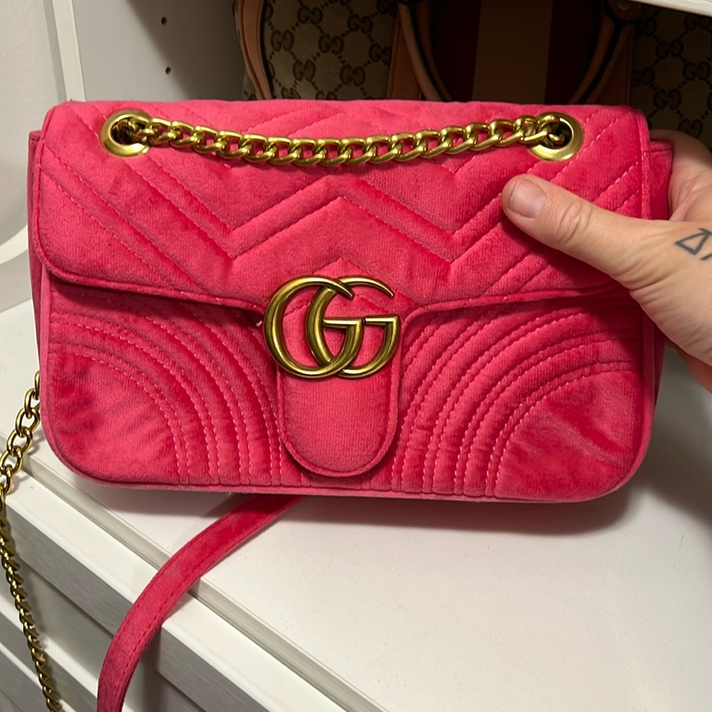 Velvet Reproducction Shoulder Bag